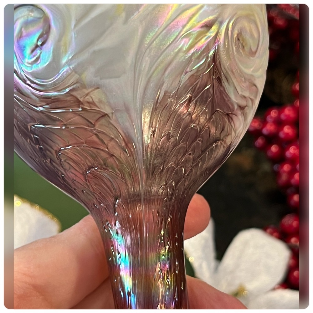Ron Hinkle-Glass Art Hand Blown/Hand Signed-2004 Wine Goblet-Rare. - Picture 6 of 9